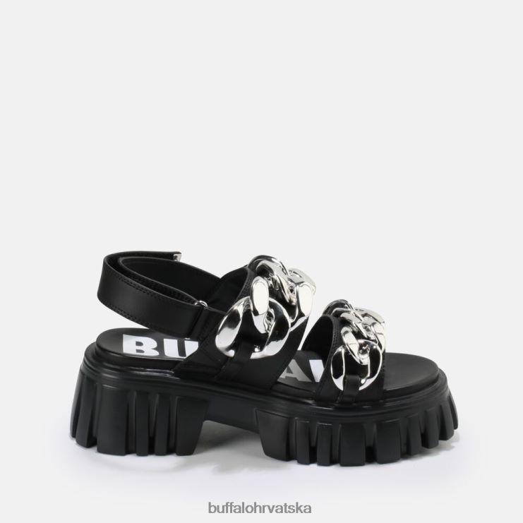 crno Buffalo lavlji lanac sandala s platformom veganska |sandale TDD6T902
